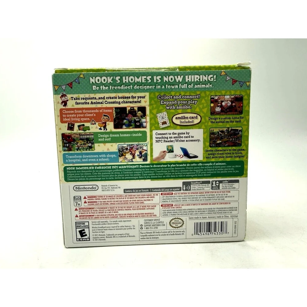 Nintendo Animal Crossing: Happy Home Designer w NFC Reader/Writer 3DS Amiibo Crd